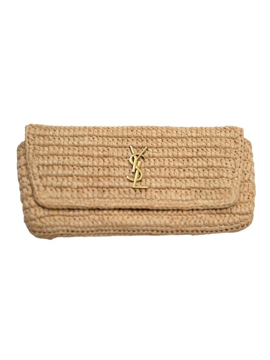 Yves Saint Laurent Icare Sunglasses Case in Raffia
